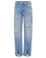 Only Girls Light Blue Wide Leg Jeans