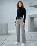 Women's Sela Sraight Fit Gray Acid Wash Jeans