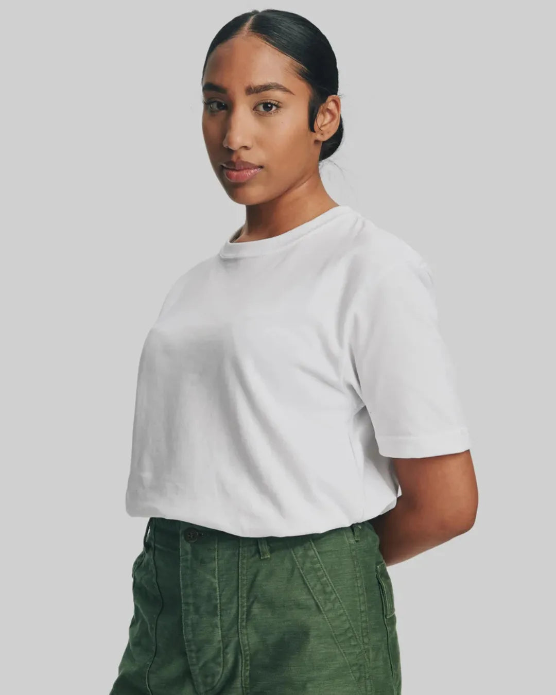 Gray Regular Fit Crew Neck Tee Stwd Pull&Bear