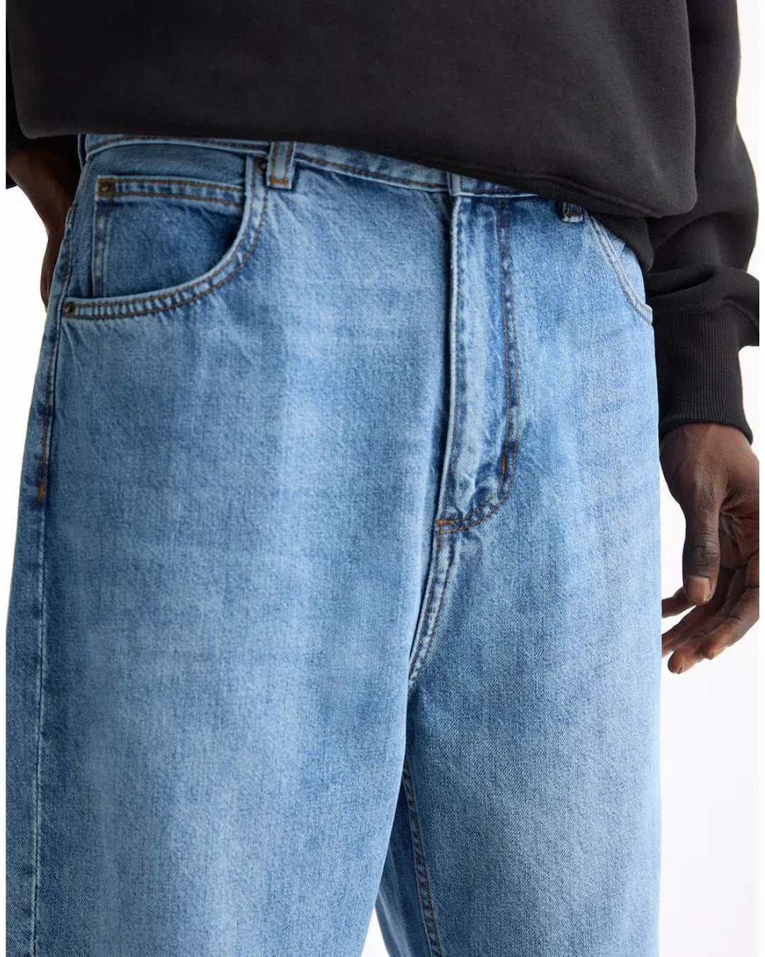 Unisex Pull&Bear Baggy Fit Denim Blue jeans