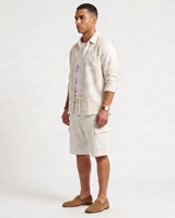 Casual summer off-white cargo shorts for men