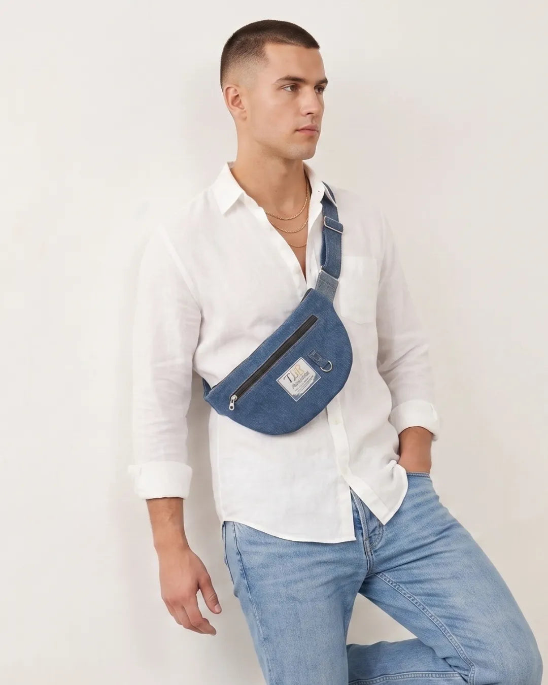 TLD Streetwear Denim Crossbody & Fanny Pack