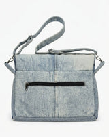 Sustainable Unisex Denim Crossbody Bag for University & Streetwear
