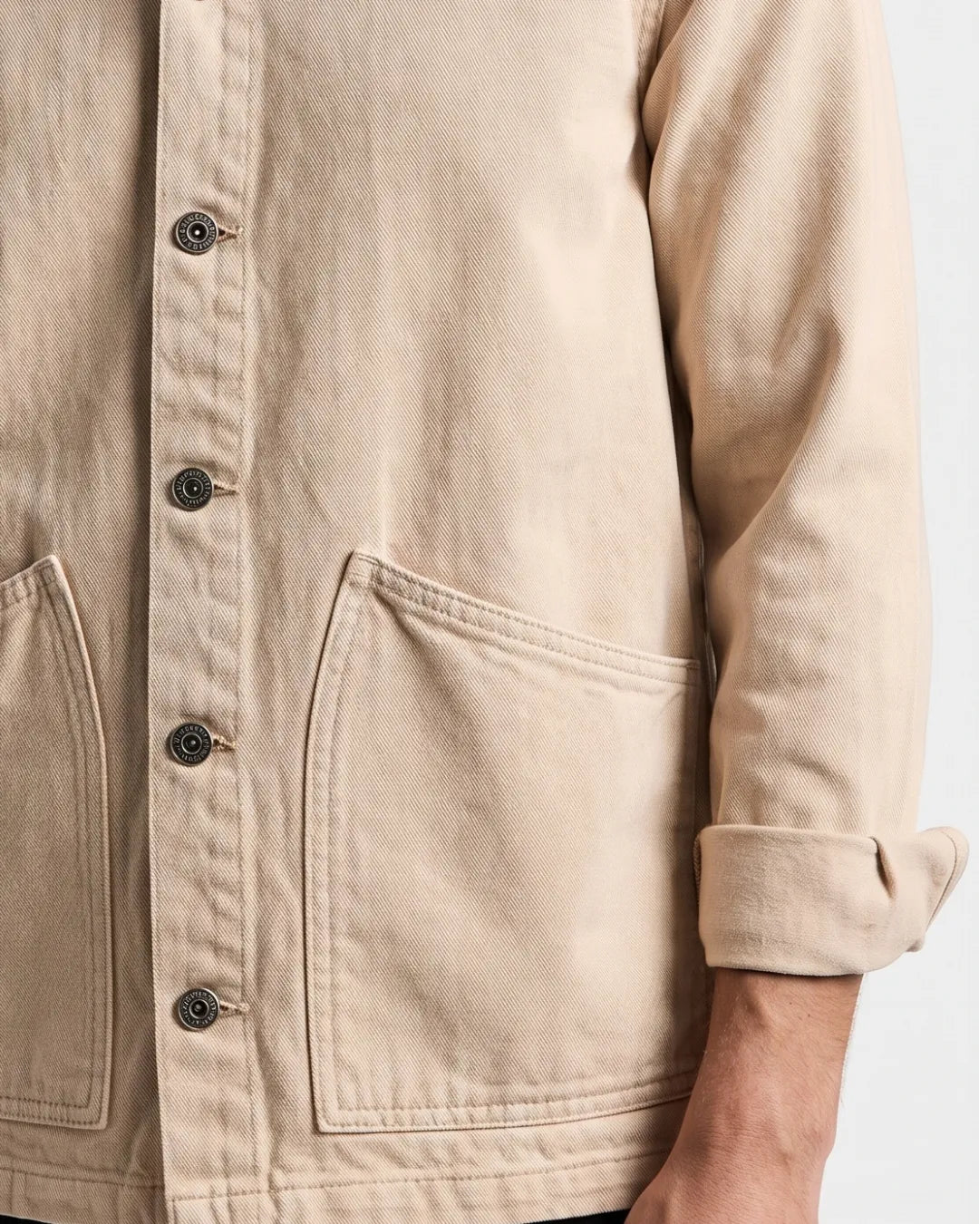 Solid Men's Heavyweight Oversized Denim Shirt