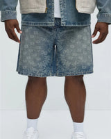 Novamen Men's printed Relaxed Fit Denim Short