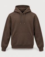 Chocolate Brown Panel Hoodie