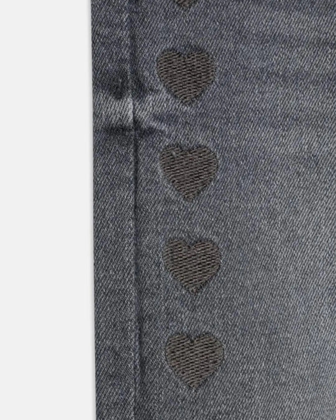 Only Girls Heart Print Flare Jeans