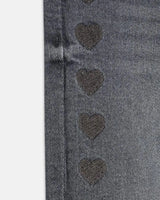Only Girls Heart Print Flare Jeans