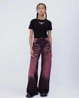 Gloria Jeans Pink Spray Wide Leg Denim