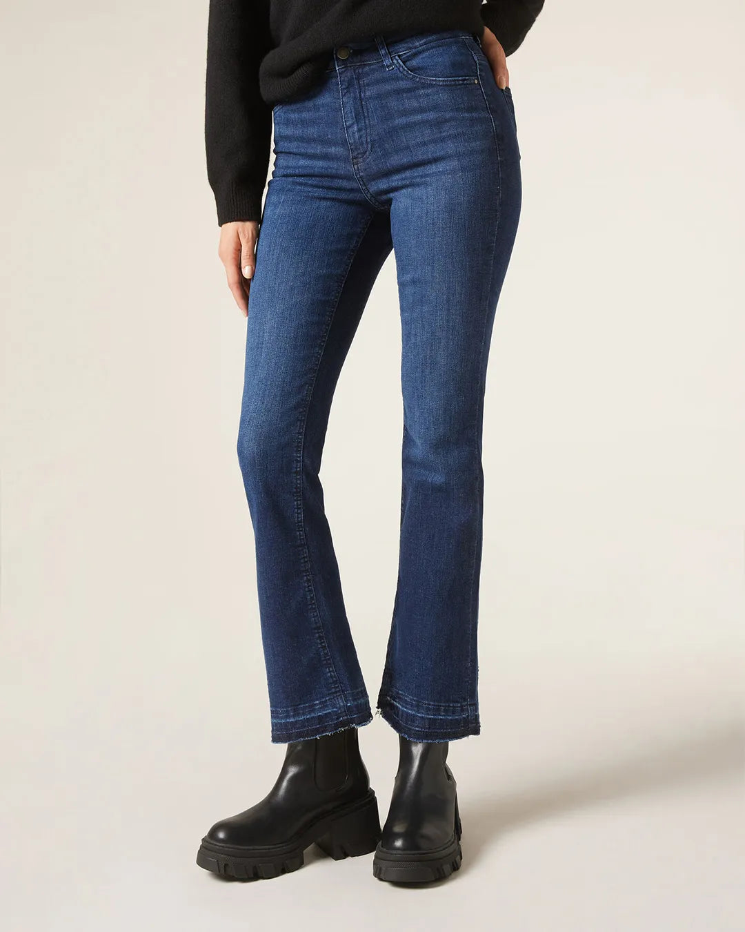 Calzedonia Blue Cropped Flared Jeans