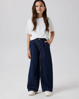 Name It Girls Dark Blue Wide Leg Jeans