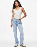Pieces Straight Fit Jeans Light Blue