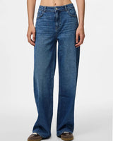 Pieces Wide Leg Medium Blue Jeans