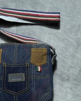 Sustainable Denim Crossbody Bag Patchwork Style By TLD