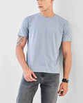 Light Blue Crew Neck Tee STWD Pull&Bear Regular Fit