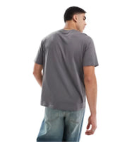 Slate Blue Crew Neck T-Shirt – Regular Fit Cotton Tee | STWD Pull&Bear