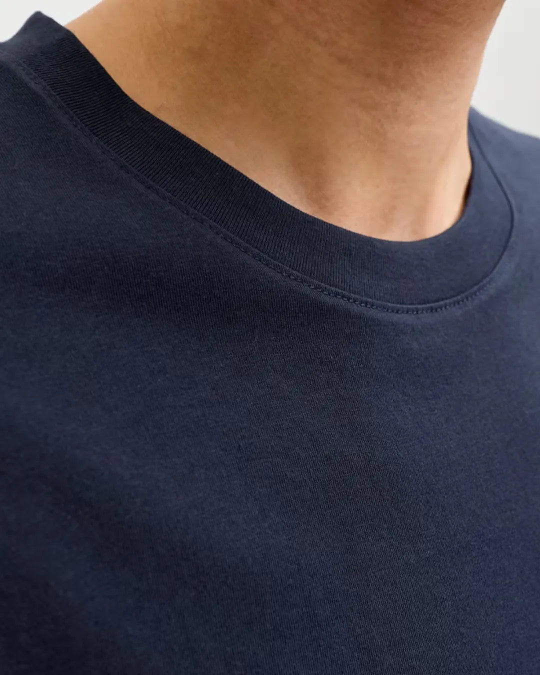 Jack & Jones Navy Blue Down Shoulder Fit T Shirt