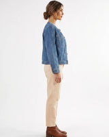 Women’s Blue Boxy Fit Long Sleeve Denim Shirt