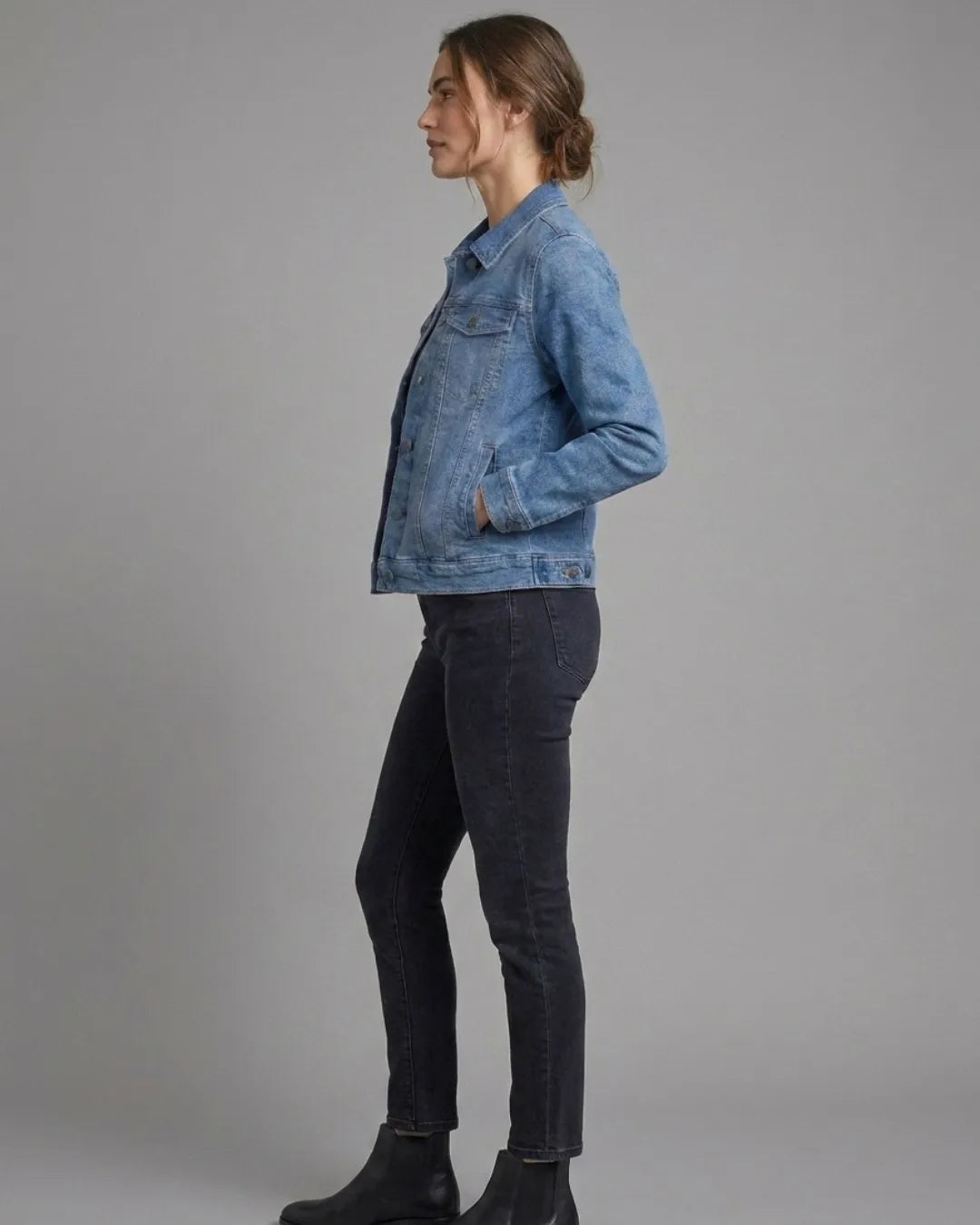 Lands' End Women's Classic Blue Denim Jacket