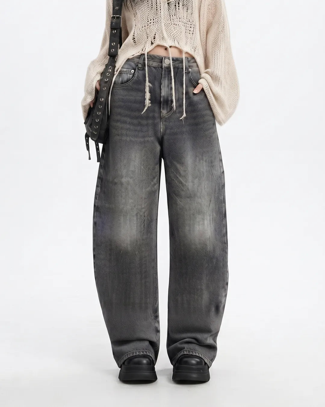 Vintage Grey Barrel Jeans