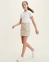 TLD Girls Denim Cargo Mini Skirt Adjustable Waist