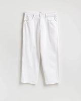 Womens Classic Straight Fit White Denim Jeans