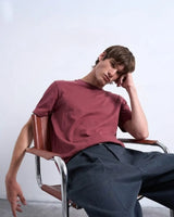 Burgundy Red tee stwd Pull&Bear Regular Fit