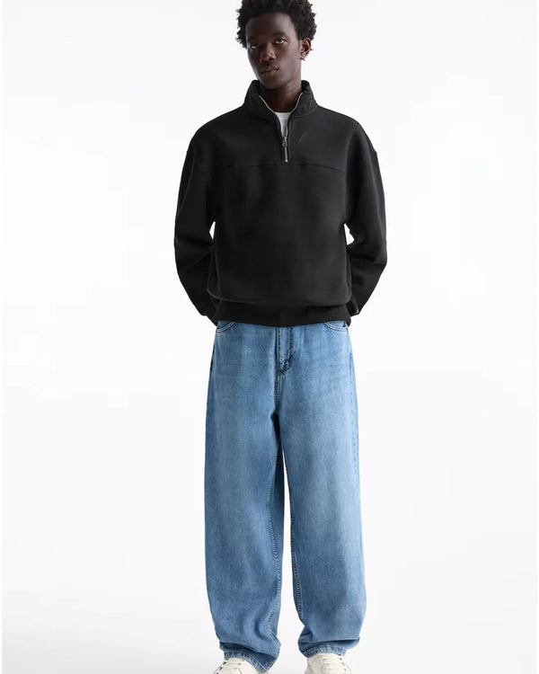 Unisex Pull&Bear Baggy Fit Denim Blue jeans