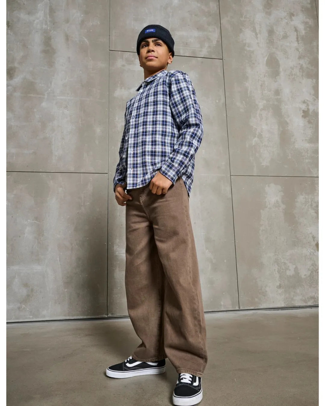 Barrel High Waist Baggy Skater Fit Jeans Light Brown