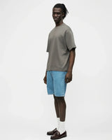 Dark Taupe Grey Wash Blank Tee STWD Pull&Bear Down Shoulder