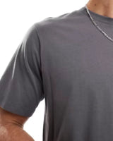 Slate Blue Crew Neck T-Shirt – Regular Fit Cotton Tee | STWD Pull&Bear