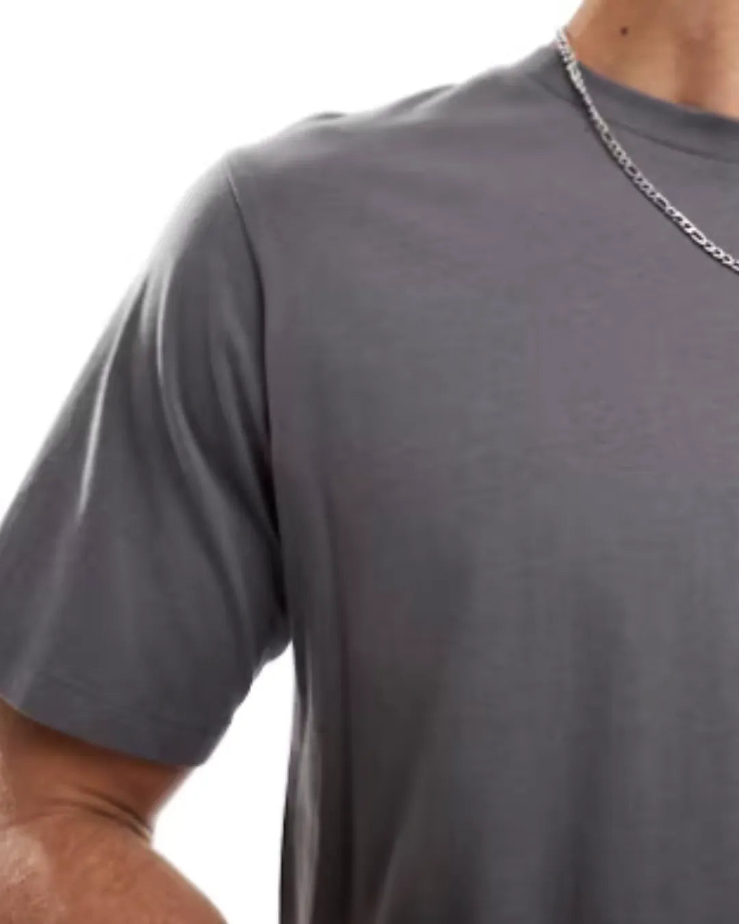 Slate Blue Crew Neck T-Shirt – Regular Fit Cotton Tee | STWD Pull&Bear