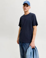 Jack & Jones Navy Blue Down Shoulder Fit T Shirt