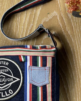 Reclaimed Stripe Denim Crossbody Bag by TLD
