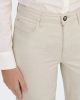 Only Girls Beige Wide Leg Denim Jeans