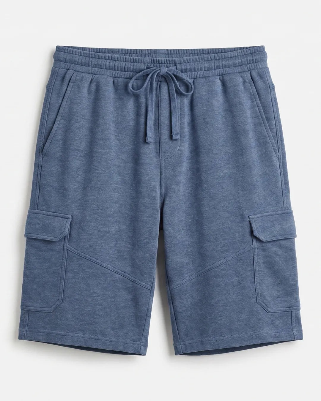 Men's Cotton Jersey Slate Blue Cargo Shorts