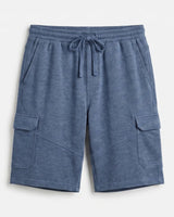 Men's Cotton Jersey Slate Blue Cargo Shorts