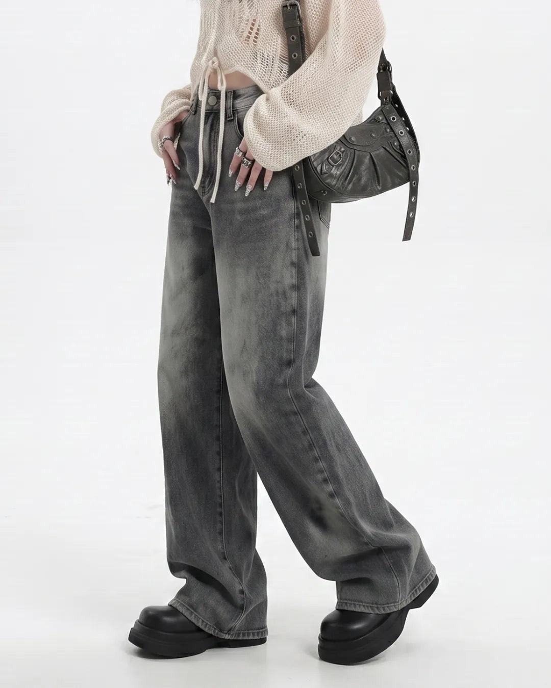 Vintage Grey Barrel Jeans