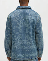 Novamen Men's Paisley Last Denim Button Up Shirt