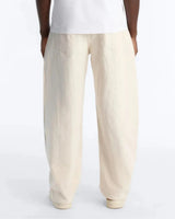 Novamen Men's Cream Barrel Fit Denim Jeans