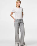 Pieces Wide Leg Light Grey Denim Jeans