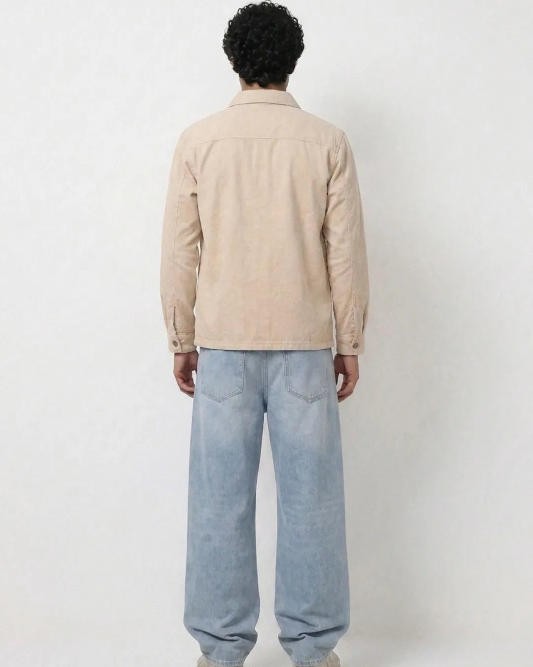 Solid Men's Heavyweight Oversized Denim Shirt