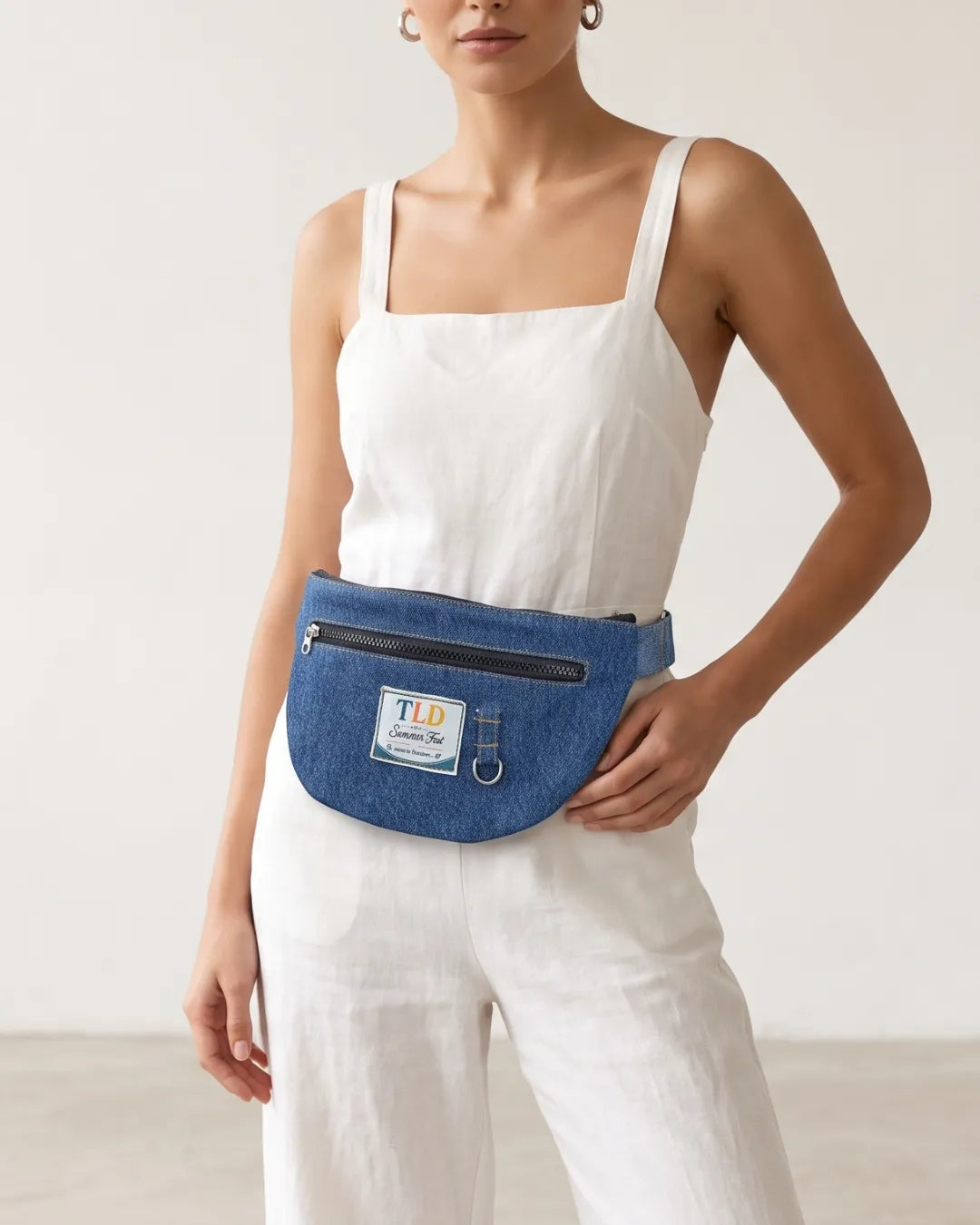 TLD Streetwear Denim Crossbody & Fanny Pack