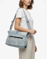 Sustainable Unisex Denim Crossbody Bag for University & Streetwear