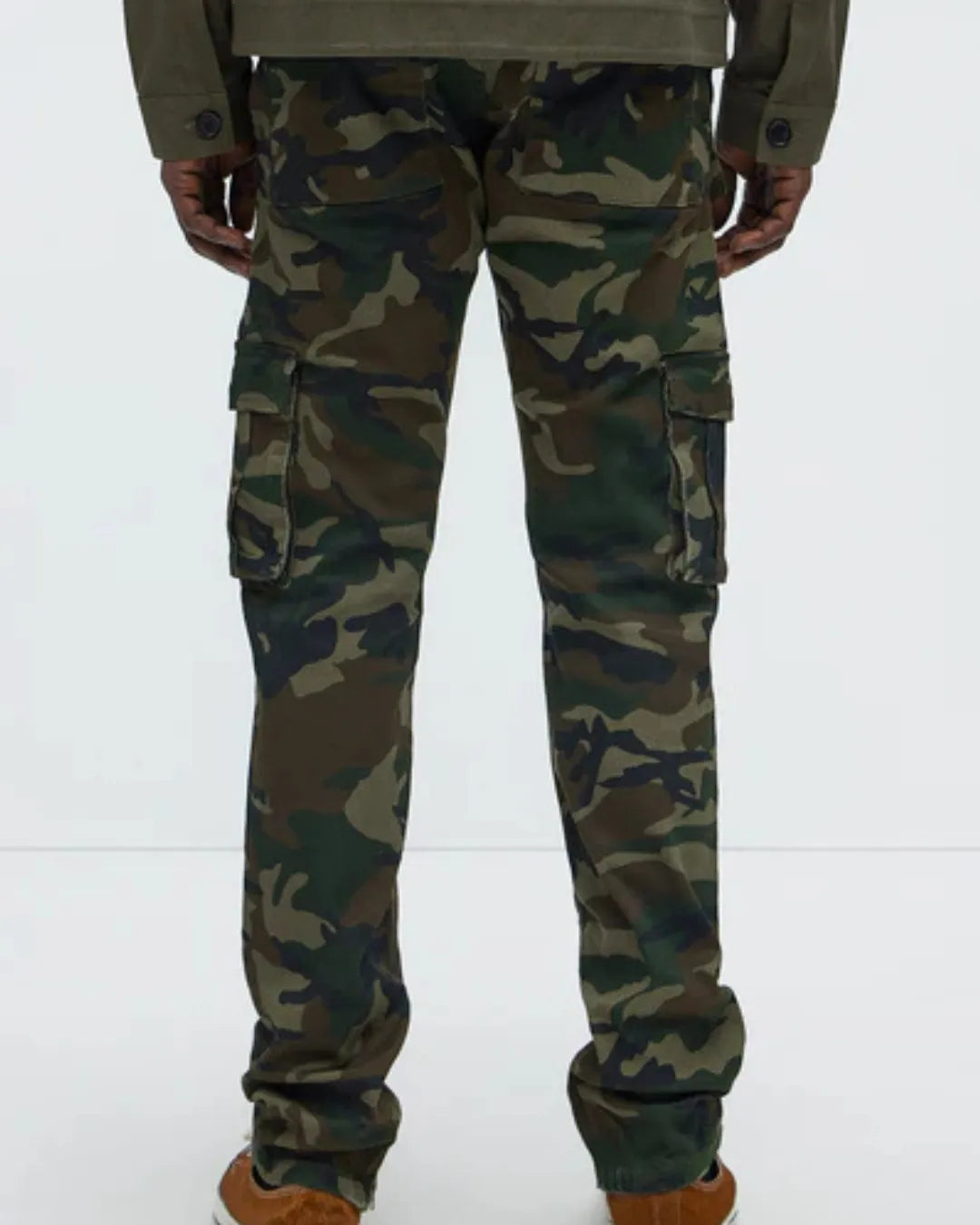 Novamen Men's  Slim Straight Streetwear Cargo Pants
