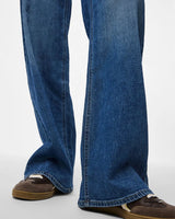 Pieces Wide Leg Medium Blue Jeans