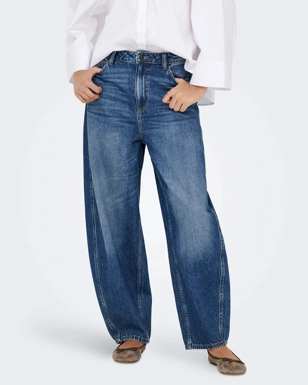 JDY Barrel Fit Jeans Medium Blue