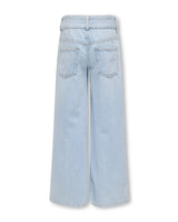 ONLY Girls Light Blue Wide Leg Distressed Jeans