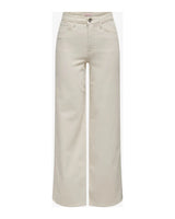 Only Girls Beige Wide Leg Denim Jeans