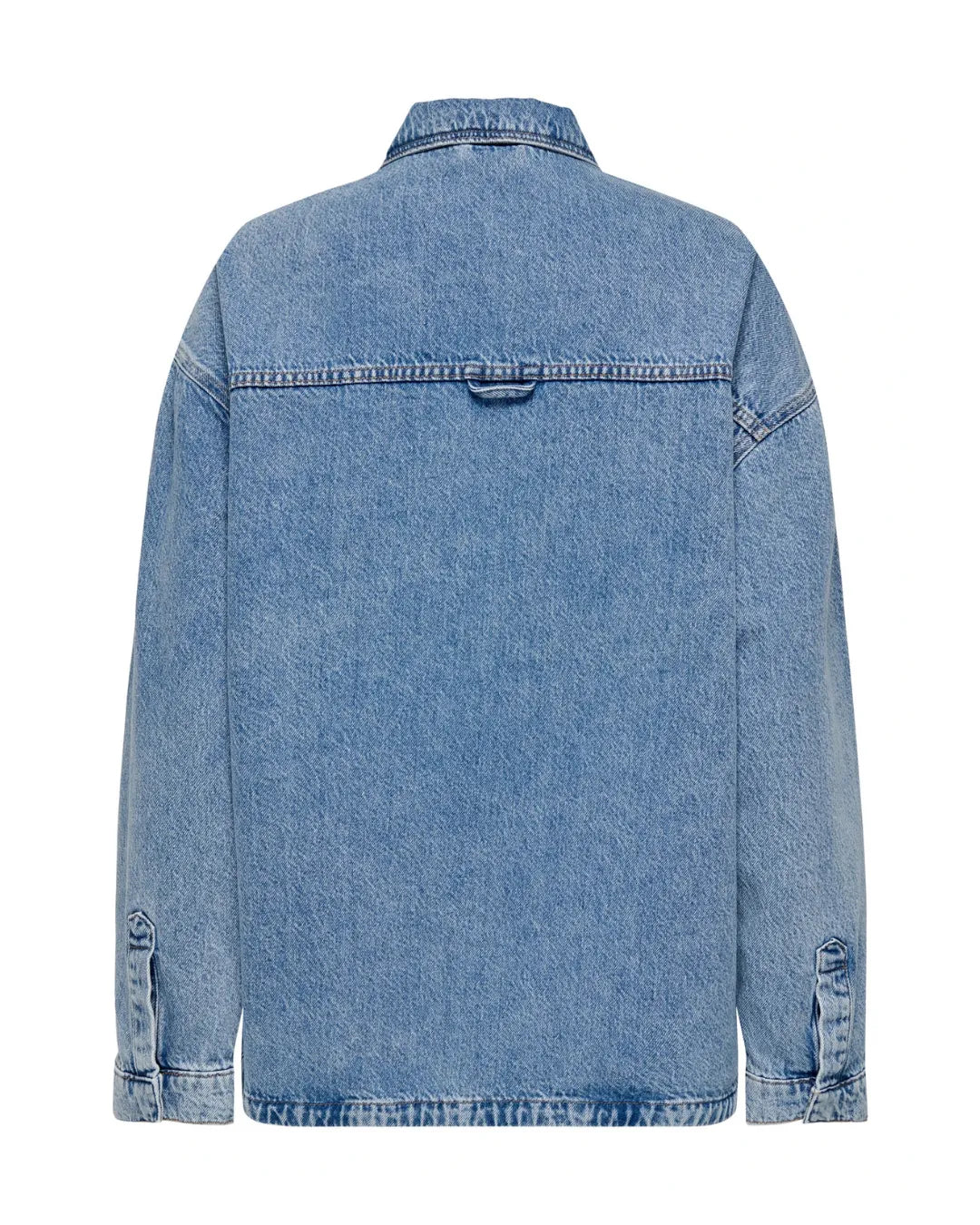 Vintage Blue Denim Shacket for Women Oversized Style